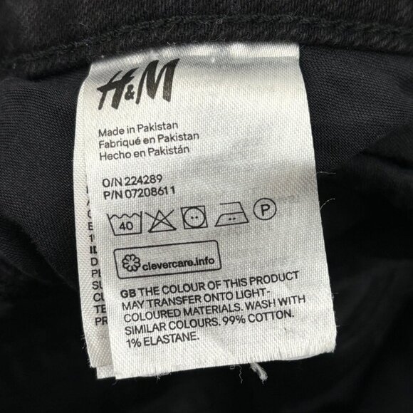 &Denim H&M Vintage High Waist Slim Women's size 2 Black Denim Jeans - Picture 3 of 5